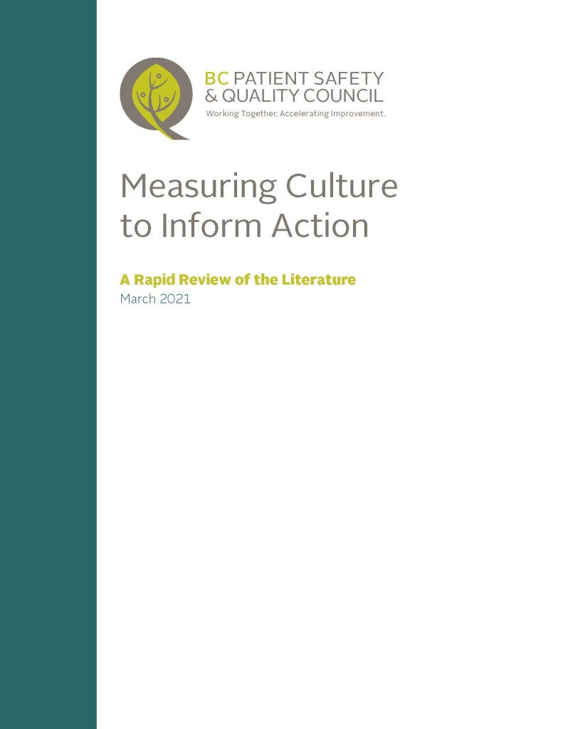 Measuring Culture to Inform Action Report Cover
