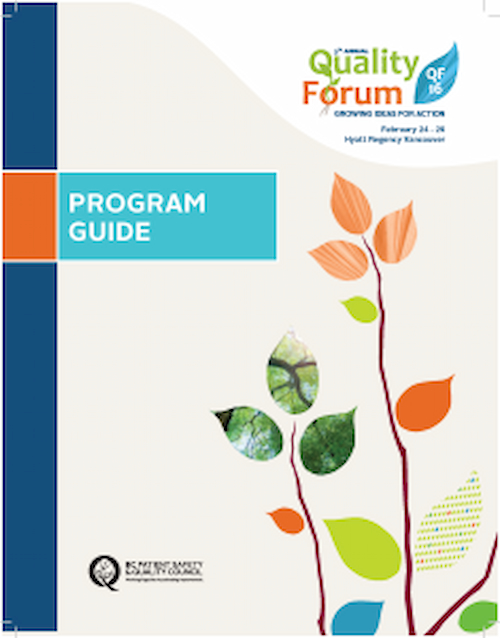 Quality Forum 2016 Program Guide Cover