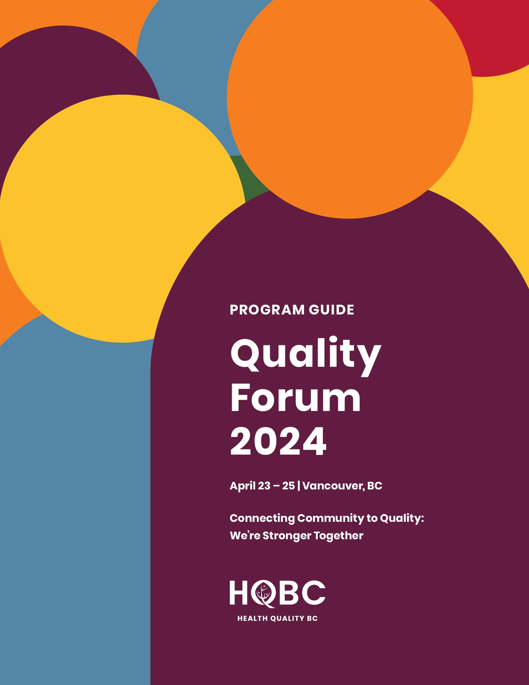 Quality Forum 2024 Program Guide Cover