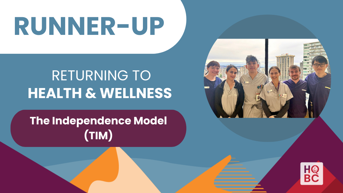 RUNNER-UP - Returning to Health & Wellness